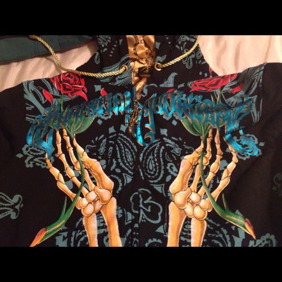 Christian Audigier zip up hoodie