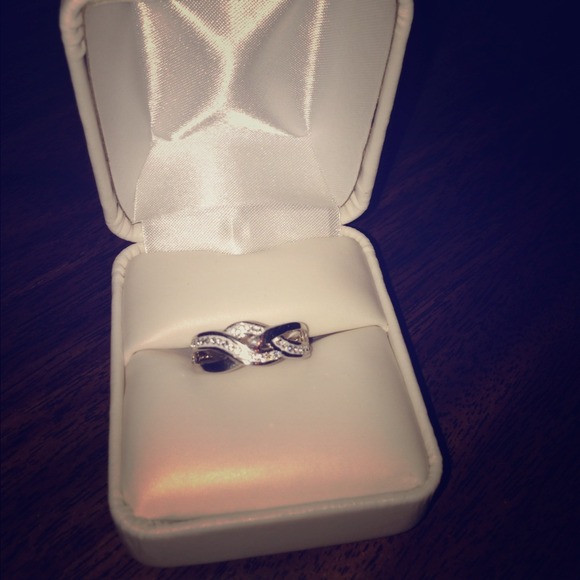 Infinity crystal ring