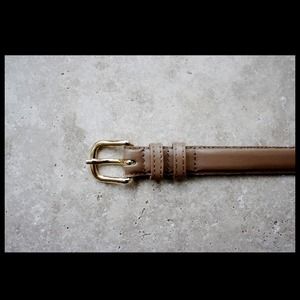 Ecru Leather Belt