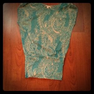 New York & Co paisley sheer top