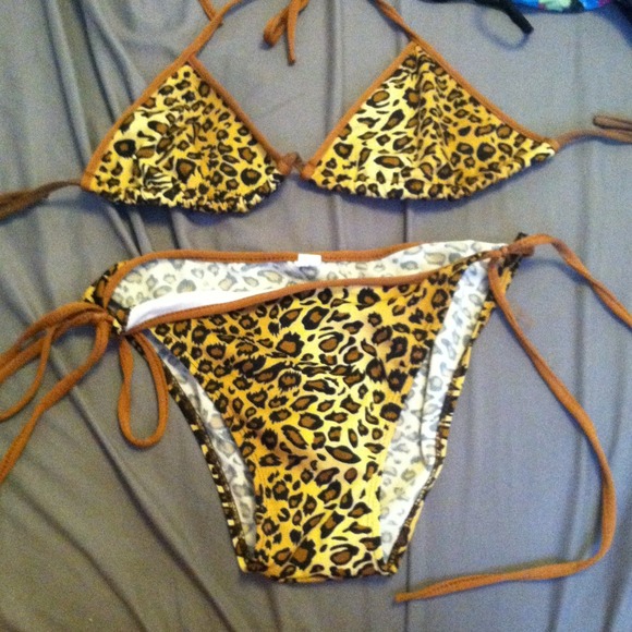 Cheetah bathing suit.