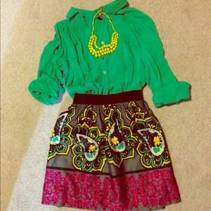 🚩SOLD in bundle Pretty printed skirt