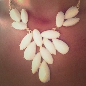 White Modern Love Necklace