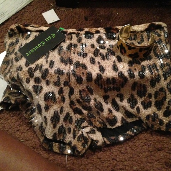 Cheetah dress shorts