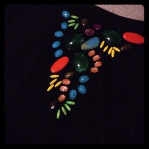 Black beautifully beaded tunic