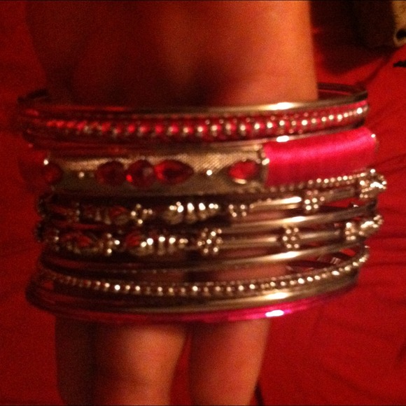 Pink & Silver bracelets. - Picture 2 of 2
