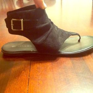 RESERVED Black Massini Sandals