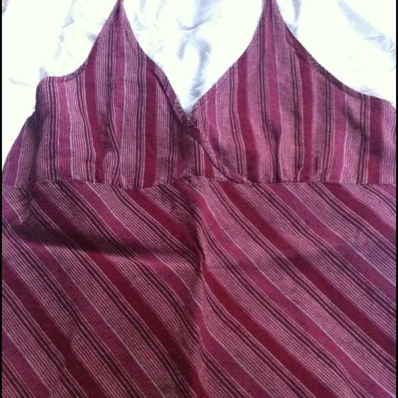 Burgundy striped halter