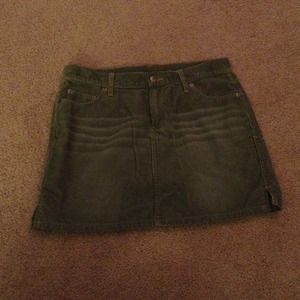 Green corduroy skirt
