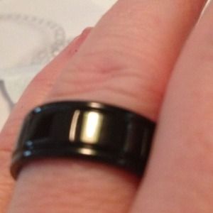Men's Tungsten wedding band.
