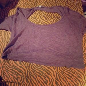 Cute Purple Charlotte Russe top with lace in back
