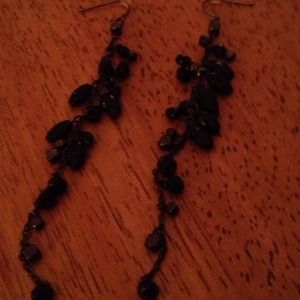 ❌ ❌ sold ❌ ❌ Long Black Beaded Earrings