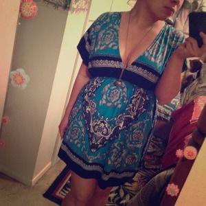 blue💙pattern dress