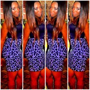 Cheetah print tube skirt
