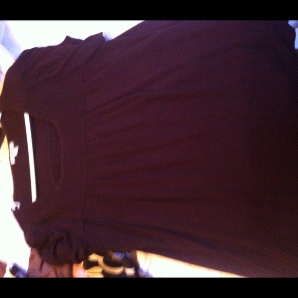 Chocolate brown short sleeve sweater