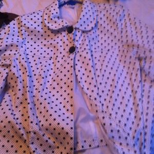 Black and white polka dot jacket