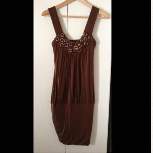 Arden B brown tapered bangle dress