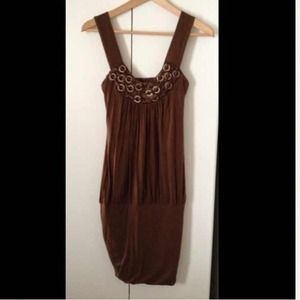 Arden B brown tapered bangle dress