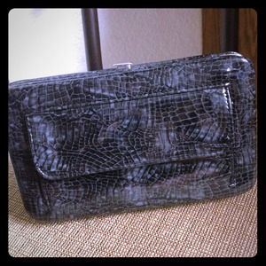 Gray 'Snakeskin' Clutch