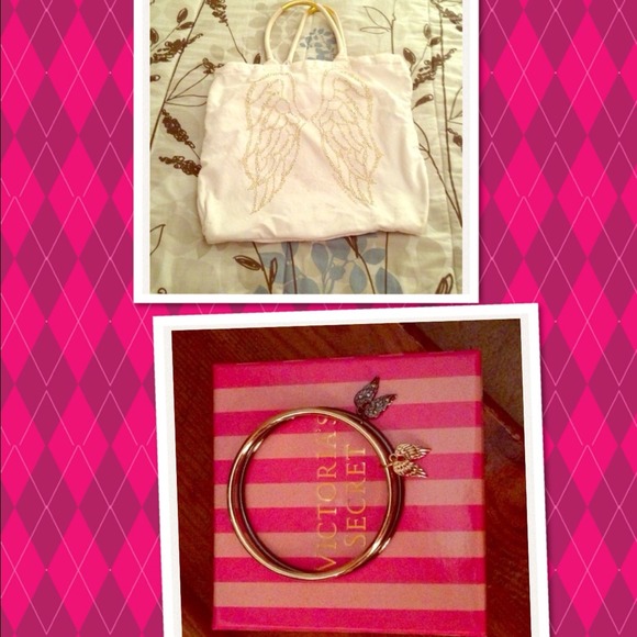 SOLD!!! bundle! VS beach bag and bracelets!