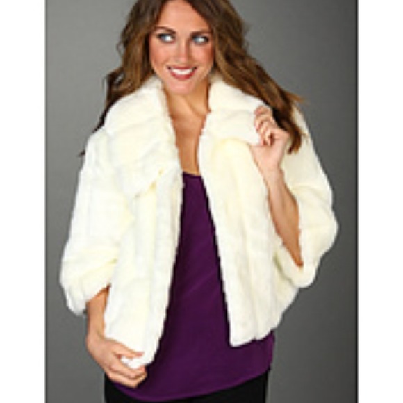 Faux fur calvin klein coat