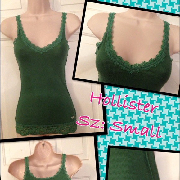🔻Reduced🔻Green Hollister Lacy Cami