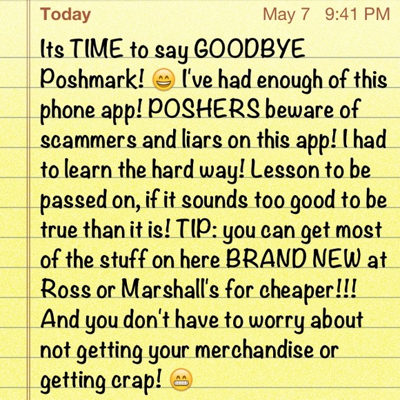 GOODBYE Poshcrap!!!