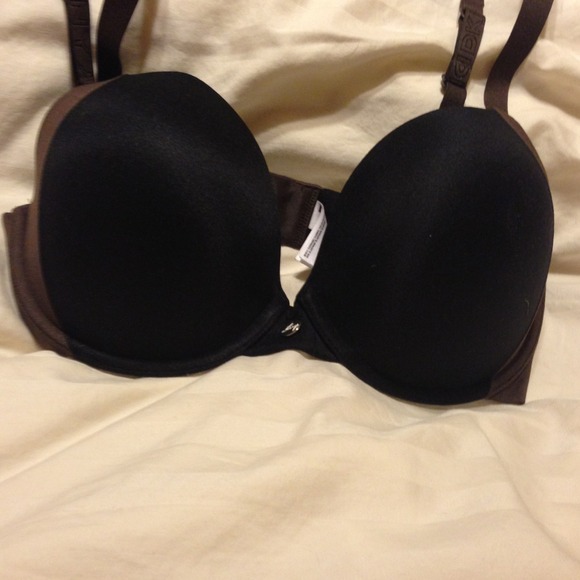 32dd dkny black & brown multi color bra
