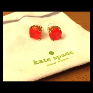 Authentic Kate Spade orange gumdrop earrings