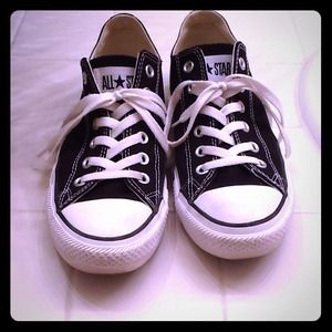 Black and white women's converse
