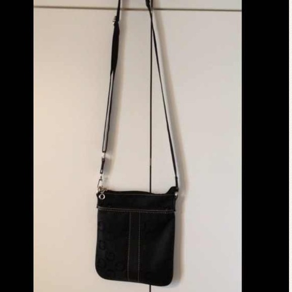 GUESS monogram cross body purse