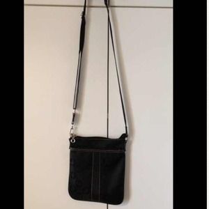 GUESS monogram cross body purse