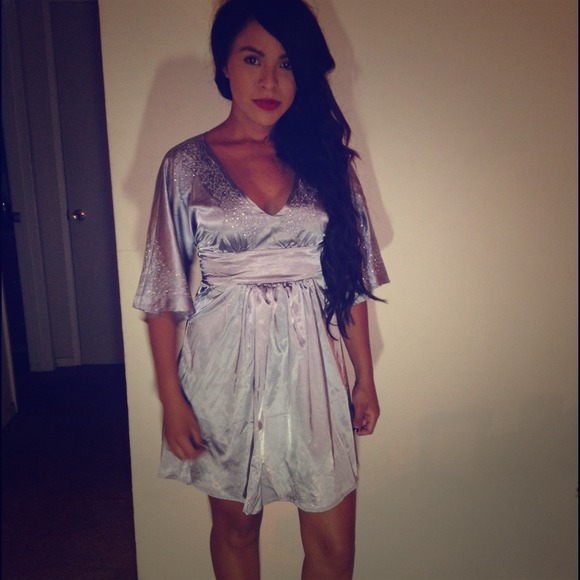 Silver short dress
