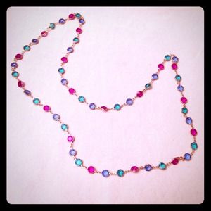 ❌SOLD❌Vintage Framed Glass Necklace