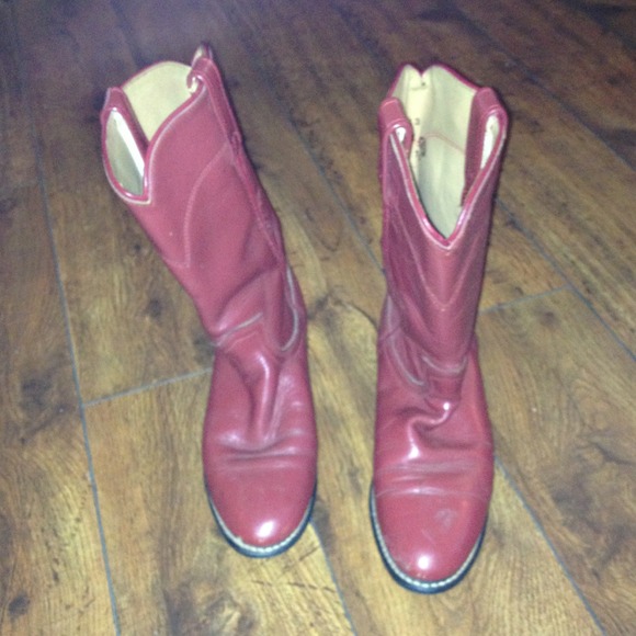 Red cowboy boots