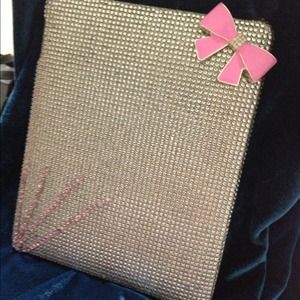 Custom pink and silver iPad case