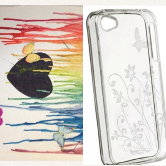 BUNDLED Art & butterfly iPhone case!