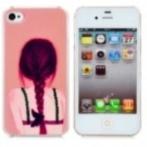 Girl with braid unique iphone 4/4s case