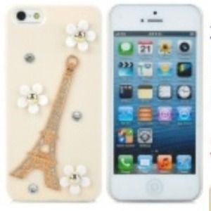 3d Eiffel Tower and flowers iphone 5 case