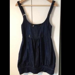 GUESS zip back jean dress