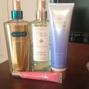 Victoria's Secret lot. 2 sprays, lotion&lip gloss