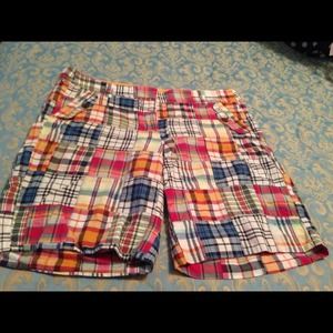 J crew madras shorts size 12