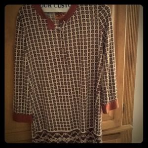 SALE Brown silk Tory dress Medium