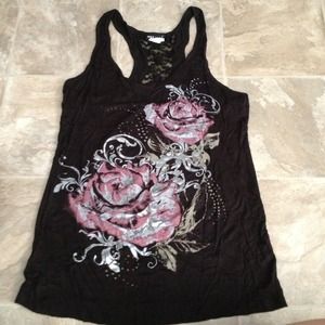 Wet Seal black tank dressy shirt