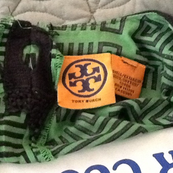 Tory Burch Green and Navy short sleeved tunic - Picture 2 of 2