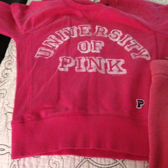 Victoria secret warm up sweater & crop sweats