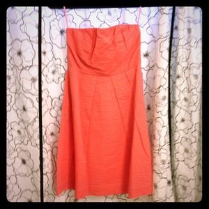 J Crew coral cotton Loreli dress