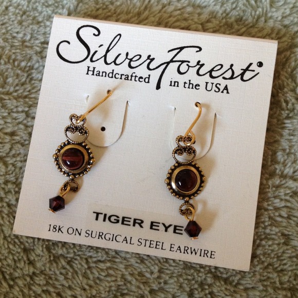 Brand new tiger eyed ear rings