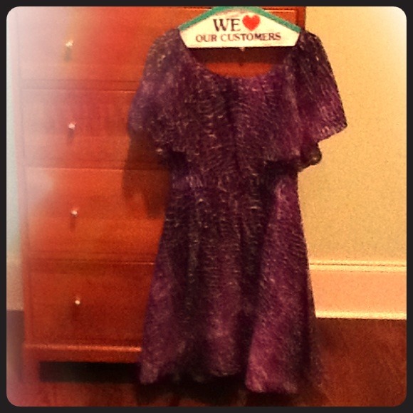 SALE Purple Cynthia Steffe lined silk dress size 6 - Picture 1 of 3