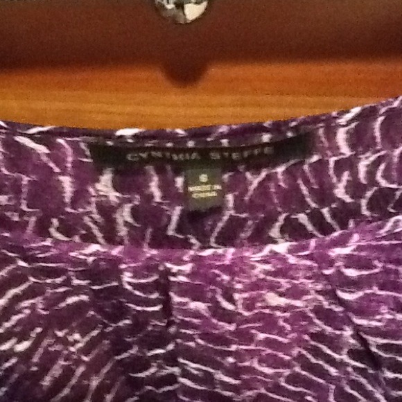 SALE Purple Cynthia Steffe lined silk dress size 6 - Picture 2 of 3